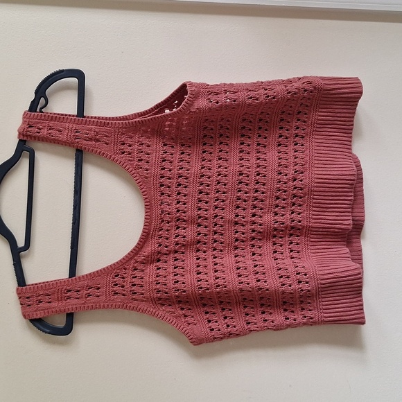 3/$20 Old Navy Pink 100% Cotton Knit Sleeveless Top Size L - Picture 4 of 6